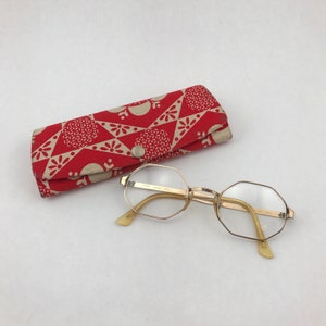 Vintage Liberty 12K Gold Filled, Octagonal Granny Style Eyeglass Frames, Granny Glasses
