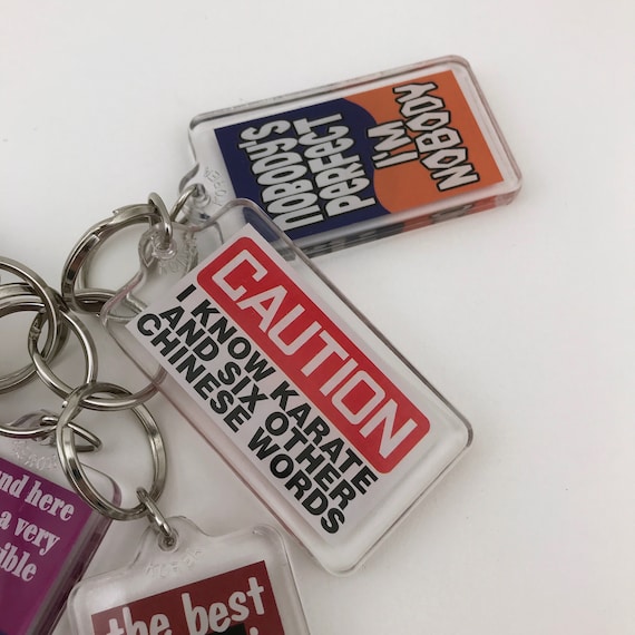 Vintage plastic best sale keychains