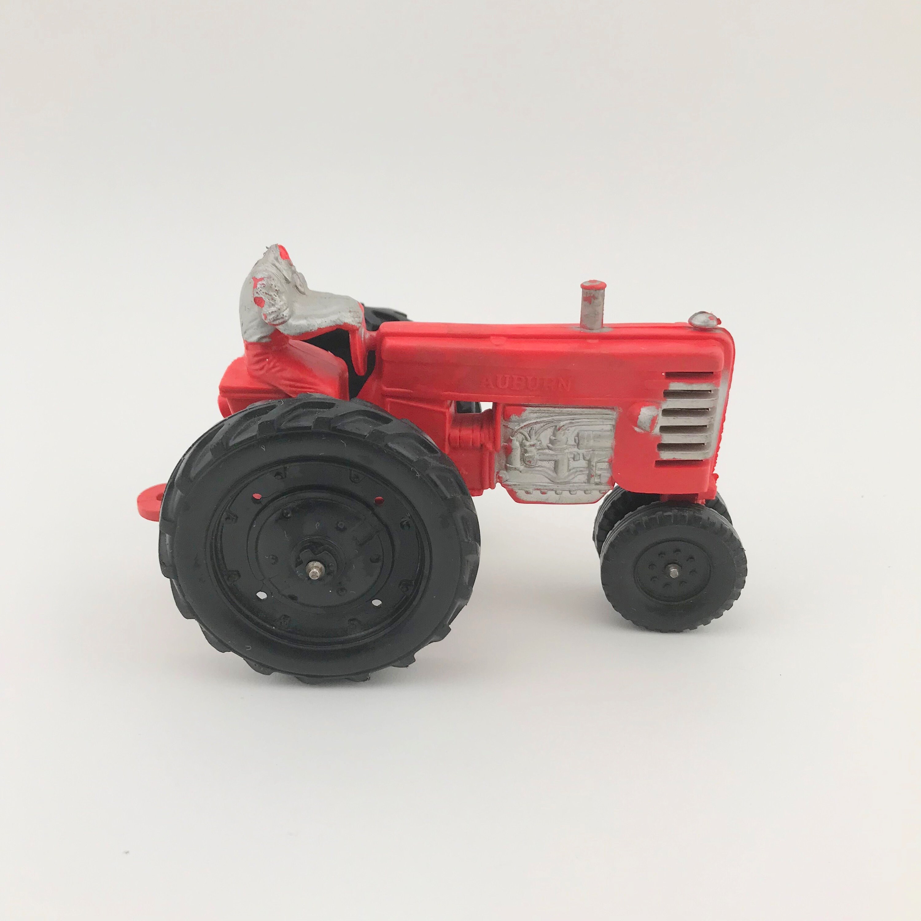Vintage Auburn Red Rubber Tractor Headless Farmer on Auburn Etsy