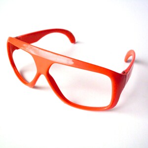 Vintage Children&#39;s Orange Plastic Sunglasses, Italy, Kids Orange Plastic Sunglasses, 70&#39;s Style Plastic Sunglasses