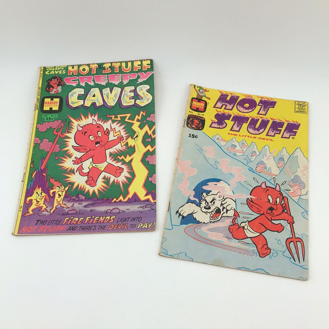 Vintage Pair of Hot Stuff the Little Devil Comics Harvey Etsy