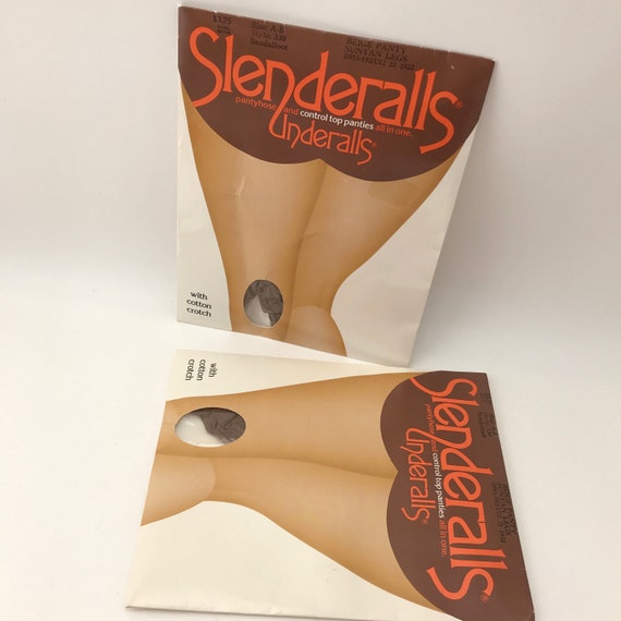 Vintage Pair of Slenderalls, Underalls, Pantyhose & Control Top Panties All  in One, Size A-B, Sandalfoot, Suntan Legs, Beige Panty -  Canada