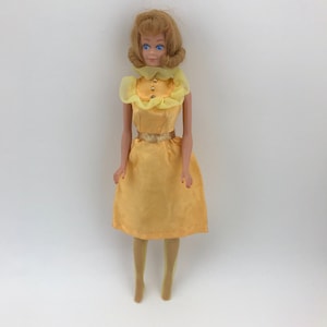 Vintage Barbie Outfit, Golden Glitter #3340, Dress And Tights, FAIR TO GOOD, Doll Not Included
