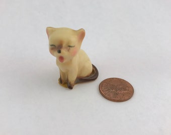 Vintage Josef Originals Siamese Cat, Miniature Siamese Kitten Figure, Mini Siamese Cat