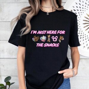 Im Just Here for the Snacks Unisex Softstyle T-Shirt, disney shirt
