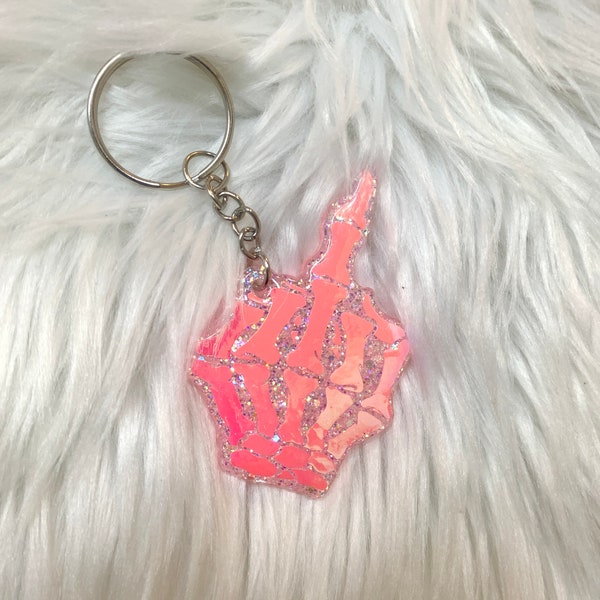 Middle Finger Keychain Etsy