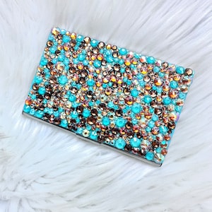 Patina Rhinestone titular de la tarjeta de visita / Cartera / Titular de la tarjeta / Titular de la tarjeta de crédito / Patina