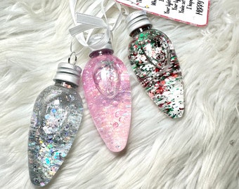 A teacher’s light shaker Ornament | Teacher Gift with gift bag | Stocking Stuffer | Glitter bulb gift