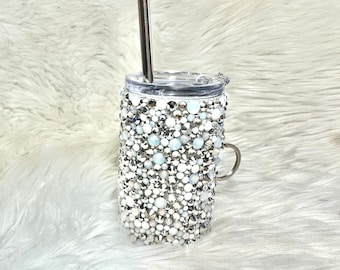 Rhinestone Mini Tumbler Keychain: 3oz Stainless Steel Tumbler