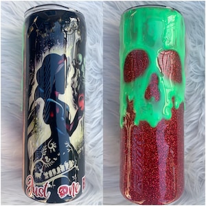 Glow in the Dark Snow White Tumbler | Poison Apple Drip | Dark Snow White Glow | 20oz Skinny