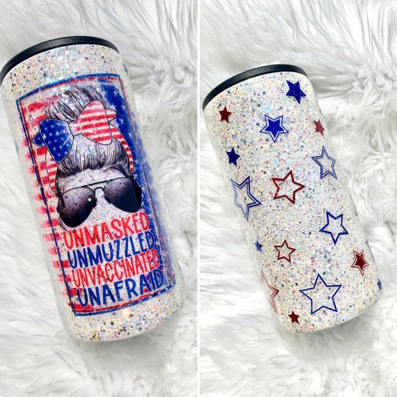 Red, White and Blue Slim Can Cooler