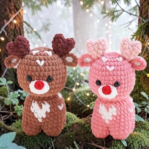 Romantic Reindeer Crochet Pattern PDF, Valentine Amigurumi Pattern, Cute Plush Reindeer, Easy DIY Crochet Gift, Beginner Tutorial