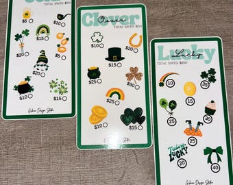 Trackers voor spaaruitdagingen met St. Patrick's Day-thema