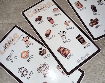 Trackers voor spaaracties met koffiethema