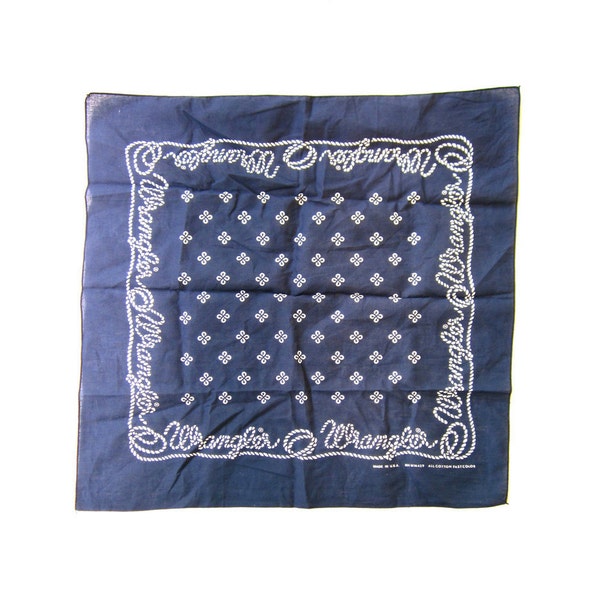 Deadstock Vintage Wrangler Indigo Fast Color Handkerchief