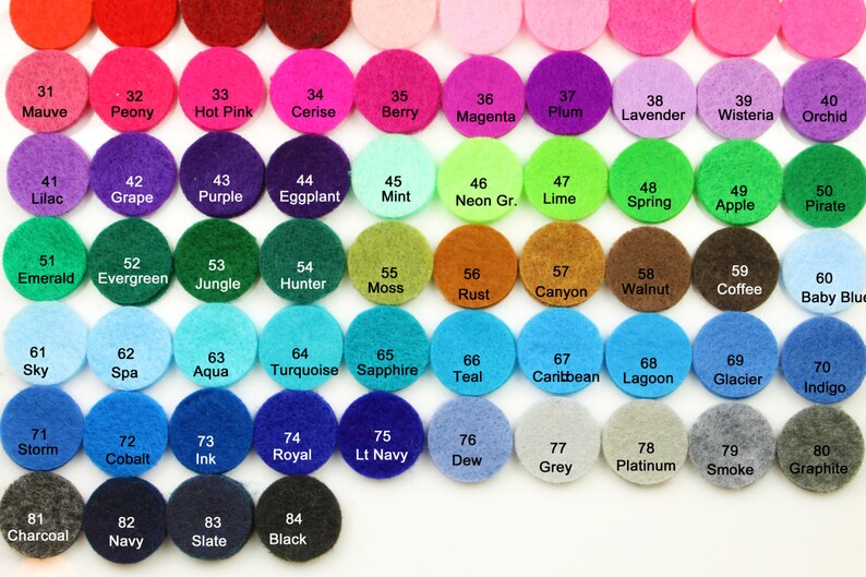 Hair Bow Supplies Felt Supplies 40pcs Felt Circle Felt Headband Supplies Felt Circles 1.25-1 Color Circle DIY Projects Die Cut