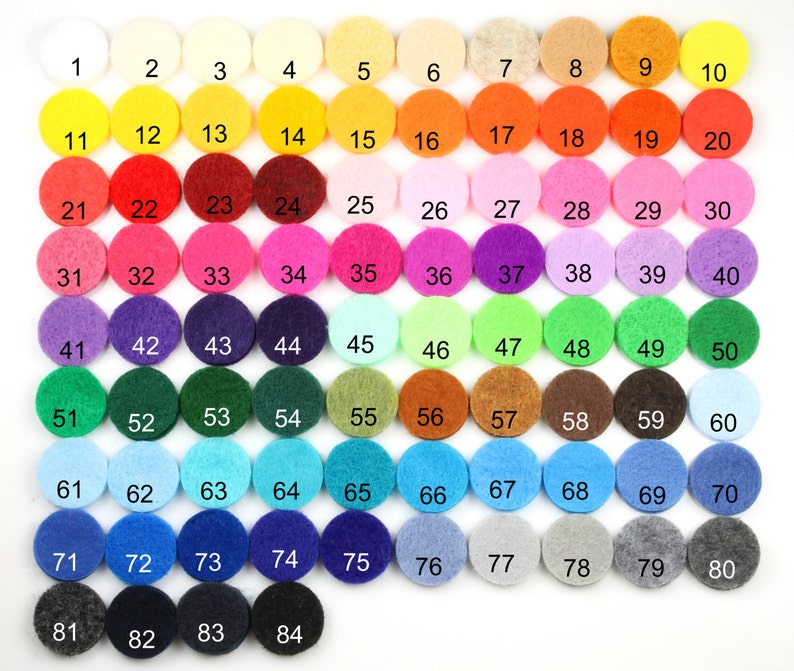 Hair Bow Supplies Felt Supplies 40pcs Felt Circle Felt Headband Supplies Felt Circles 1.25-1 Color Circle DIY Projects Die Cut