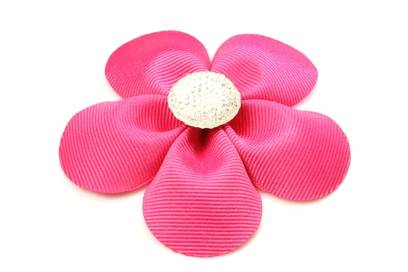 Baby Shower Hot Pink Bow Hot Pink Headband Flower Girl Gift Ribbon Flowers Flower Hair Accessories Baby Girl Flower Hair Clip Baby