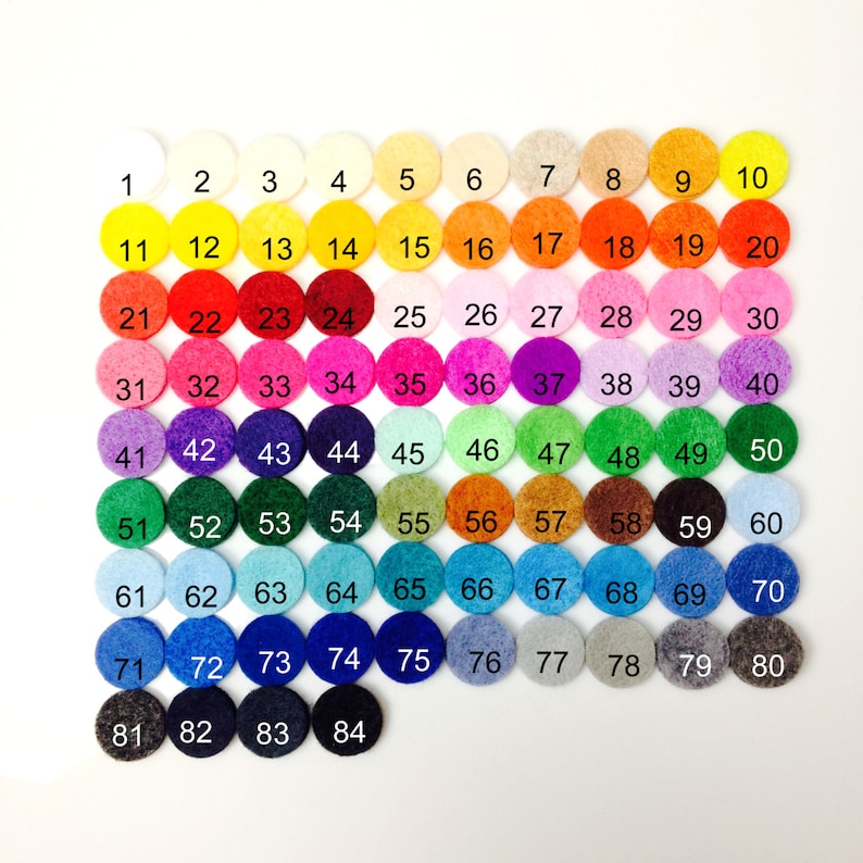 Hair Bow Supplies Felt Supplies 40pcs Felt Circle Felt Headband Supplies Felt Circles 1.25-1 Color Circle DIY Projects Die Cut