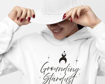 Bluza z kapturem Starseed | Uziemienie Gwiezdnego Pyłu | Bluza z Świętą Geometrią Kosmicznego Węża | Ręcznie rysowana Odzież Duchowa | Podaruj Jej Starą Duszę