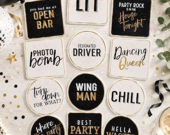 Double Sided Party Photo Booth Props - The Lit Set