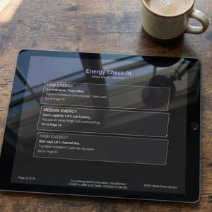 ADHD Cleaning Planner PDF 2026 | Shame-Free Home Reset Checklist | Dark Mode GoodNotes iPad