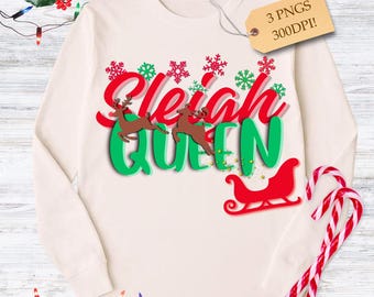 Reina del Trineo, Navidad, vacaciones, PNG divertido (descarga digital)