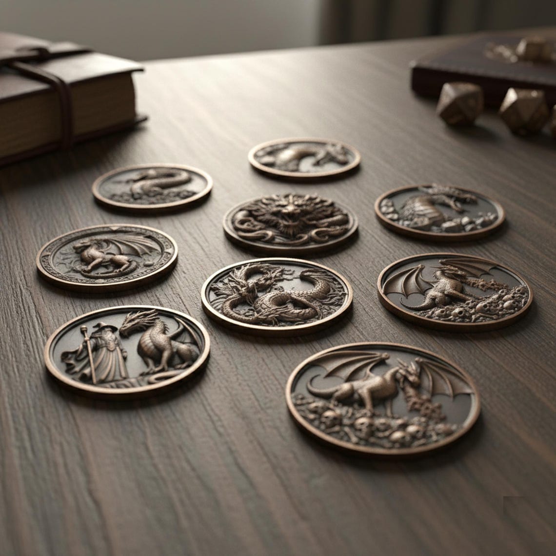 Dragon Coin Depth Map Bundle: 3D Embossing Height Maps for Fiber Laser ...
