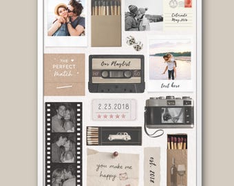 Custom Matchbox Frame Template | Editable Canva Keepsake | Meaningful Couple Gift | Sentimental Anniversary Wall Art | Digital Download