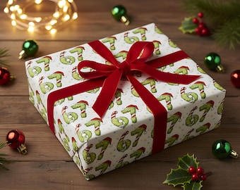 67 Papeles de regalo digitales inspirados en el Grinch / Papel de regalo divertido para Navidad y cumpleaños / Papel de regalo imprimible para fiestas o cumpleaños