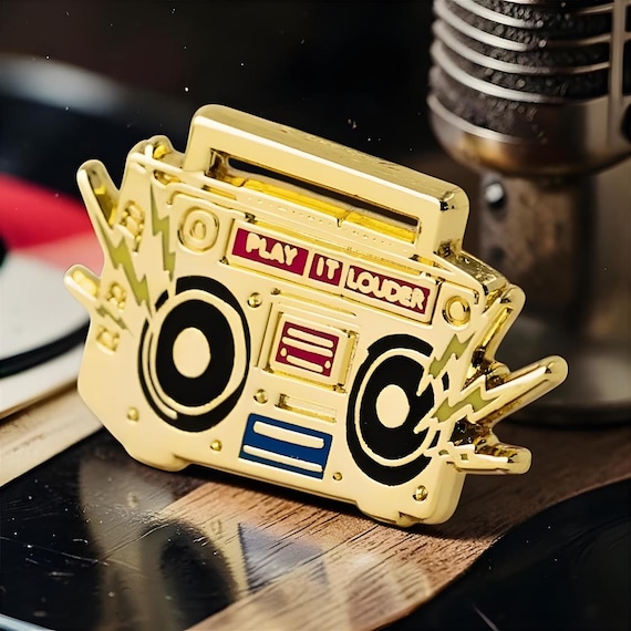 Retro 90’s Boombox | Enamel Lapel Pin | Streetwear Icon | Gift for Anyone | Pin Collection