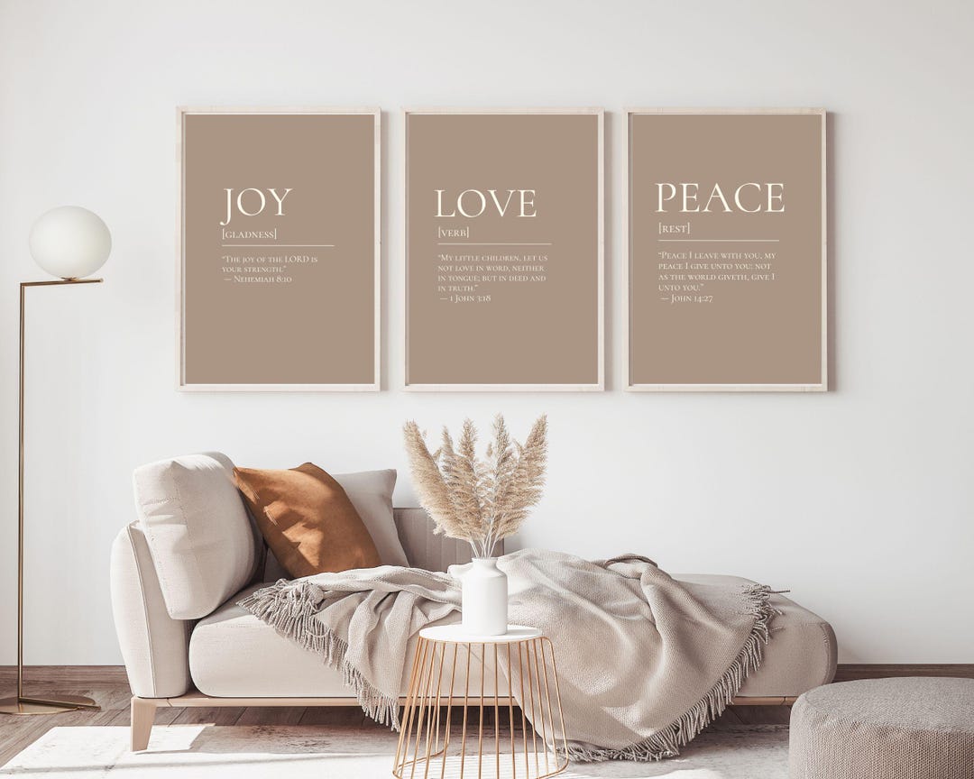 Scripture Wall Art Set of 3, Minimalist Christian Printable Decor ...