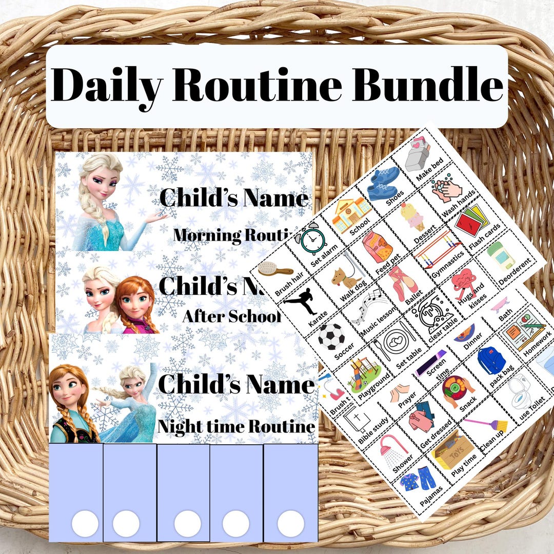 Kids Routine Chart Printable | Morning, Night & After-school Routine ...