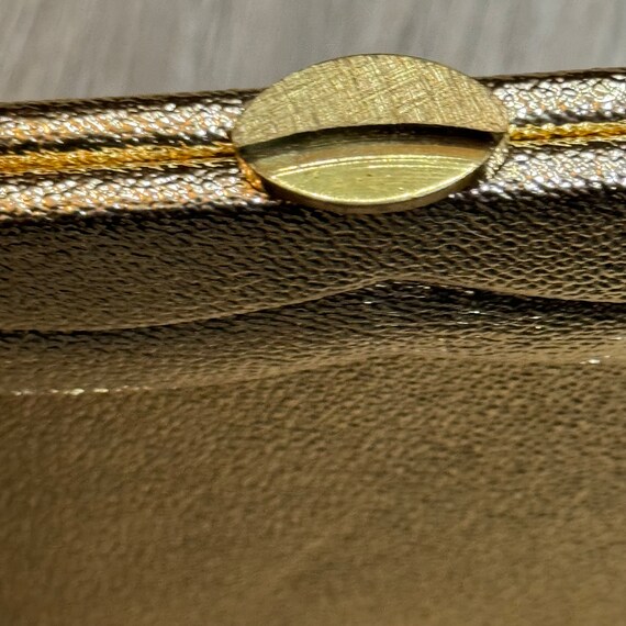 GORGEOUS Vintage 50’s Sparkle GOLD Faux Leather E… - image 3