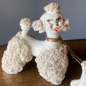 50s/60s Mid Century Mcm Ceramic 6 Hook Poodle Decanter By Mcm Designer