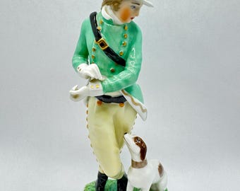 置物 Vintage Augarten \"The Bearer of Rose\" Augarten Wien Vienna Austria Victorian Gentlemen Rose Bearer 7 3/4