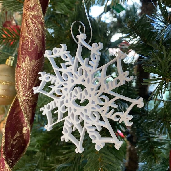 Fuckflake Fuck2020 Christmas Tree Ornament Snowflake White Elephant Gift 3D Printed Funny Novelty