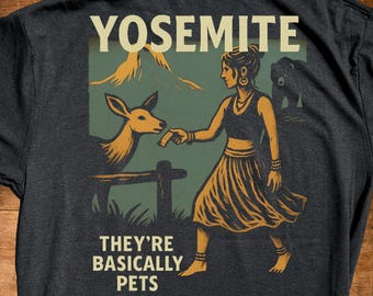 Koszulka z zabawnym motywem dzikiej przyrody Yosemite