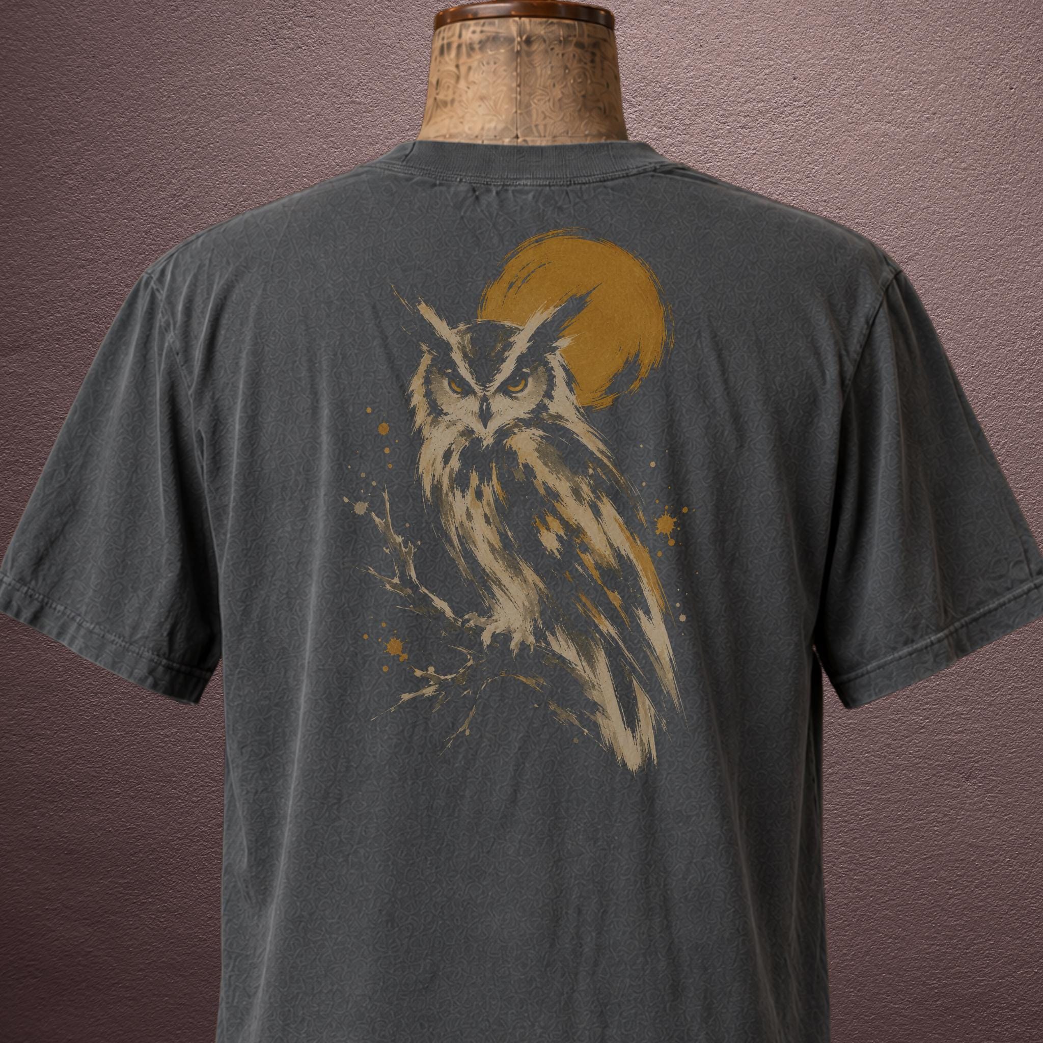 Owl Nerd DTG printed graphic available in triblend or pre-shrunk, dyed heavyweight cotton