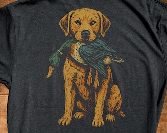 Camiseta de perro con diseño de pato labrador amarillo