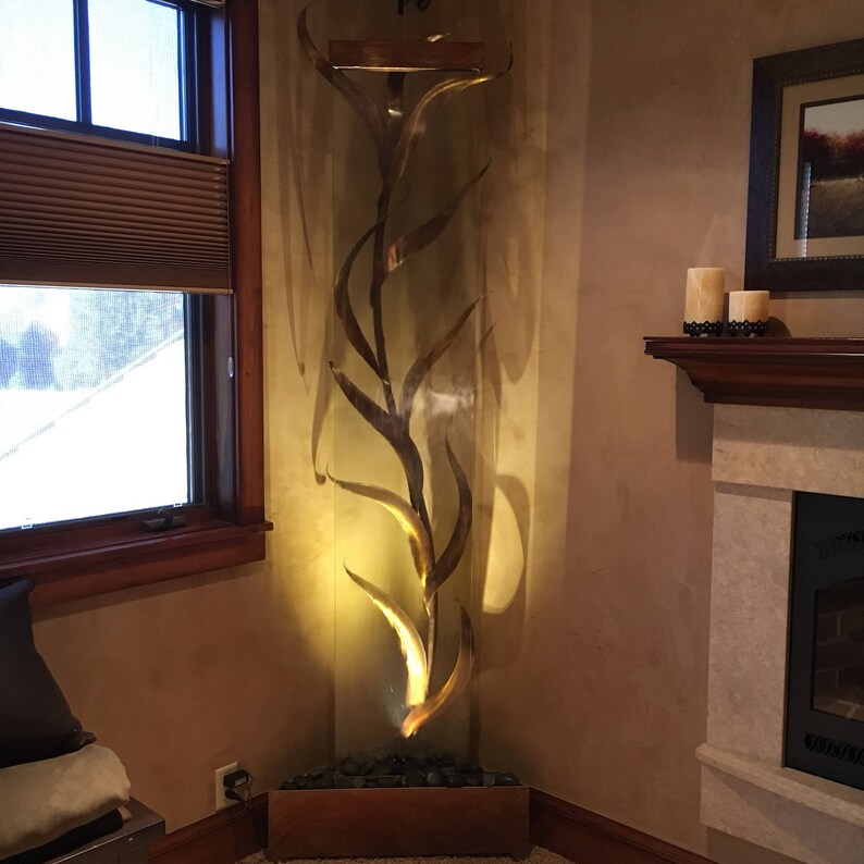 Indoor Fountain Flow Corner Tree Waterfall Water Feature | Etsy