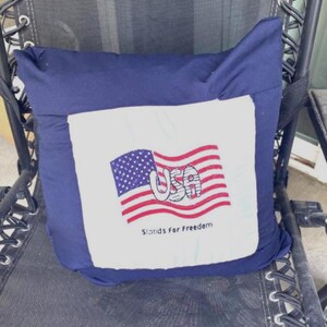American Flag Pillow Cover - Fourth of July/Patriotic Decor