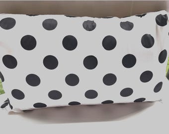 Lendenwirbel Kissenbezug Polka Dot - Großes Druckmuster - 2 Farben zur Auswahl