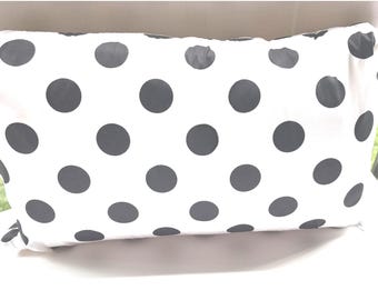 Lendenwirbel Kissenbezug Polka Dot - Großes Druckmuster - 2 Farben zur Auswahl