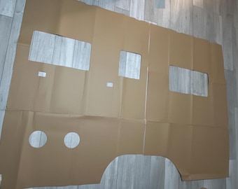 Szablony paneli ściennych do Sprintera 170 | Przebudowa furgonetki DIY (2019+)