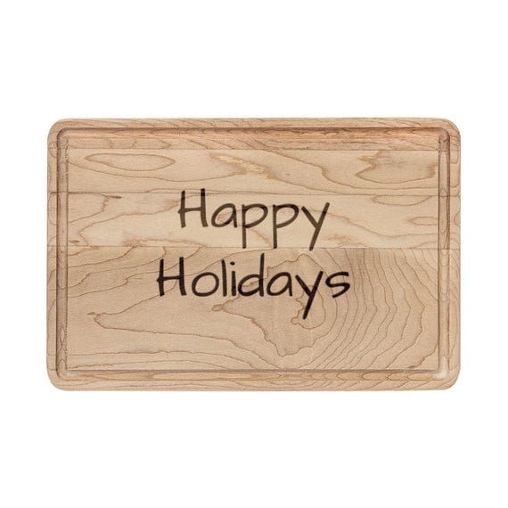 Personalized Engraved Wood Cutting Board | Custom Maple or Walnut