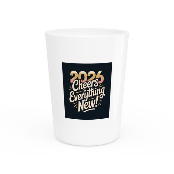 2026 Cheers To Everything New Shot Glass | New Year Celebration