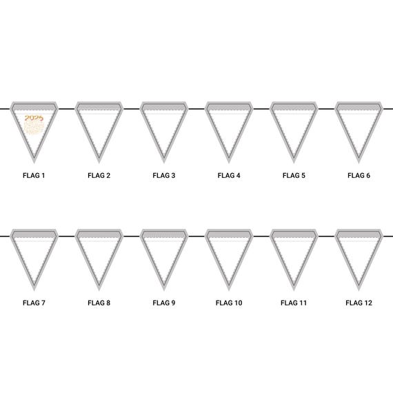 Cheers to Everything New Happy New Year 2026 Party Triangle Flags