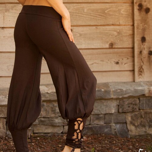 Lace up Yoga Harem Pant With Cut Out 