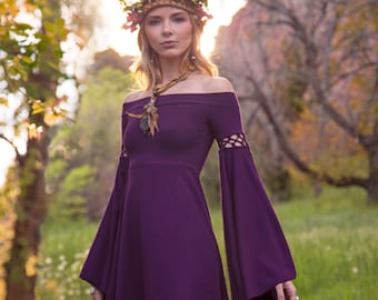 Summer's Eve Dress ~ Elven Forest, Festival Clothing, Ren Faire